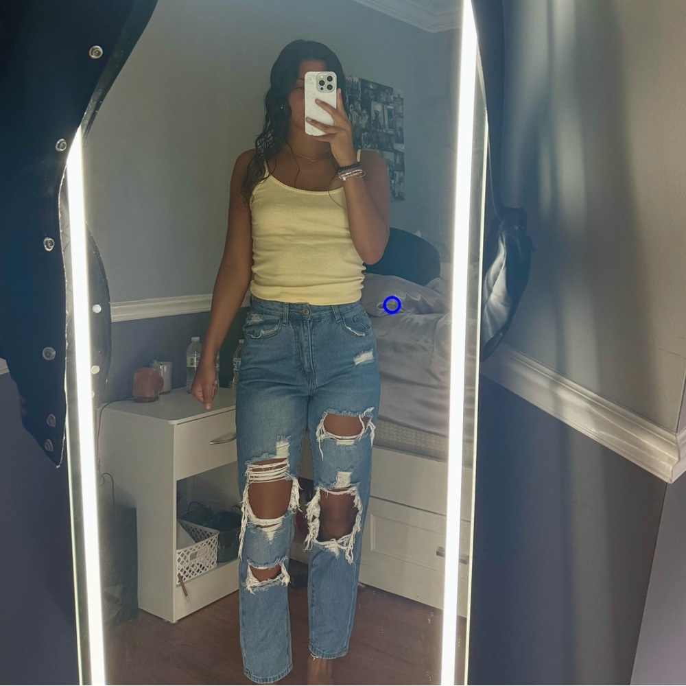 Blue Boyfriend Jeans